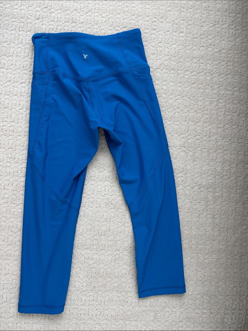 Old Navy Royal Blue Athletic Capri Legging Set with Crossback Sports Bra - Picture 8 of 8